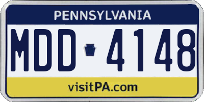 PA license plate MDD4148