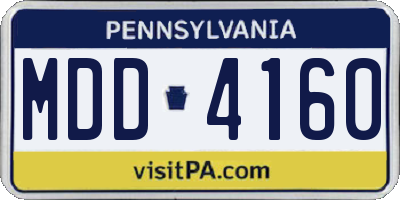 PA license plate MDD4160