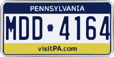 PA license plate MDD4164
