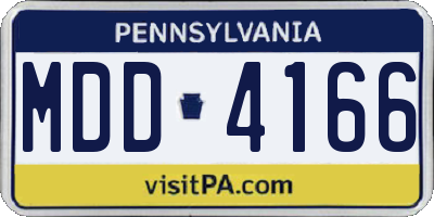 PA license plate MDD4166