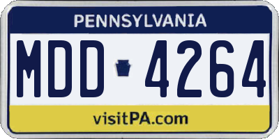 PA license plate MDD4264