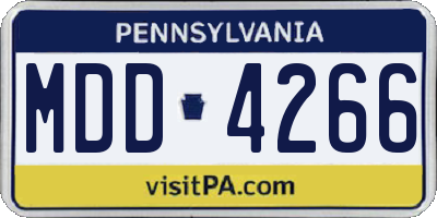 PA license plate MDD4266