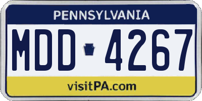 PA license plate MDD4267