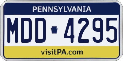 PA license plate MDD4295