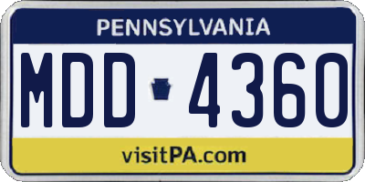 PA license plate MDD4360