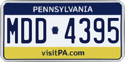 PA license plate MDD4395