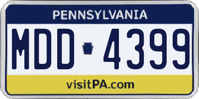 PA license plate MDD4399
