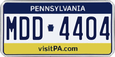 PA license plate MDD4404