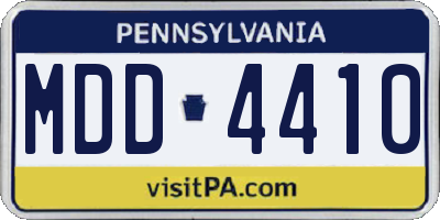 PA license plate MDD4410