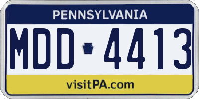 PA license plate MDD4413
