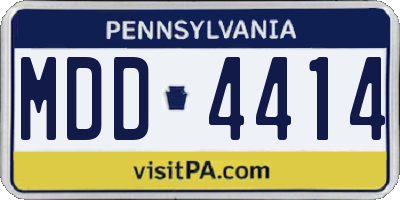 PA license plate MDD4414