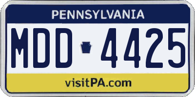 PA license plate MDD4425