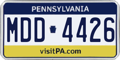 PA license plate MDD4426