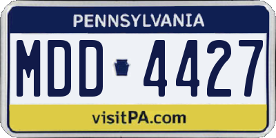 PA license plate MDD4427