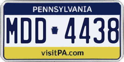 PA license plate MDD4438