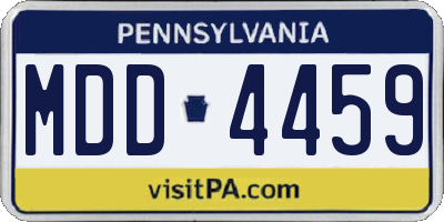 PA license plate MDD4459