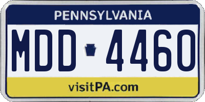 PA license plate MDD4460