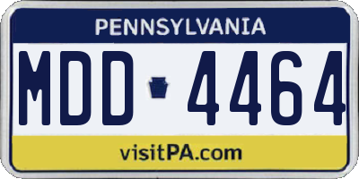 PA license plate MDD4464