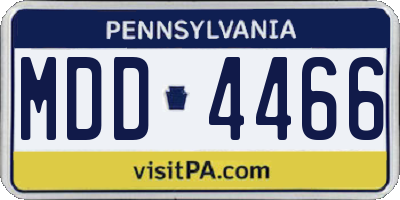 PA license plate MDD4466