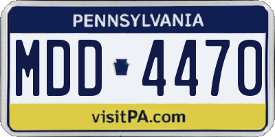PA license plate MDD4470