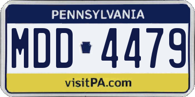 PA license plate MDD4479