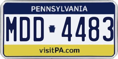 PA license plate MDD4483