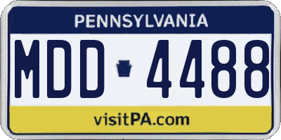 PA license plate MDD4488