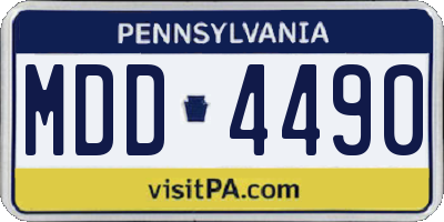 PA license plate MDD4490