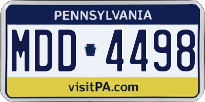 PA license plate MDD4498