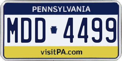 PA license plate MDD4499