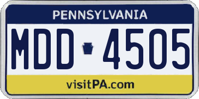 PA license plate MDD4505