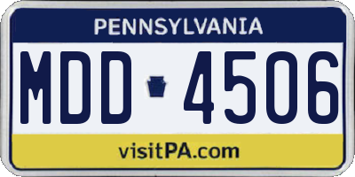 PA license plate MDD4506