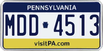 PA license plate MDD4513