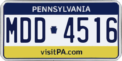 PA license plate MDD4516