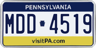 PA license plate MDD4519