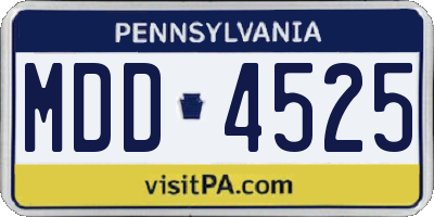 PA license plate MDD4525