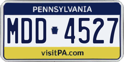 PA license plate MDD4527