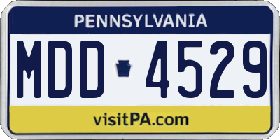 PA license plate MDD4529