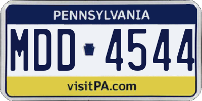 PA license plate MDD4544