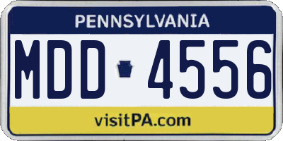 PA license plate MDD4556