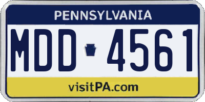 PA license plate MDD4561