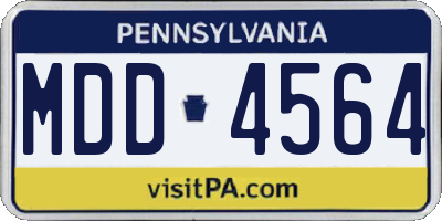 PA license plate MDD4564