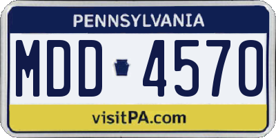 PA license plate MDD4570