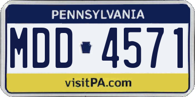 PA license plate MDD4571