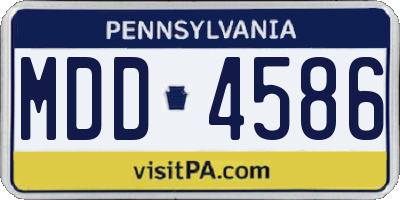 PA license plate MDD4586