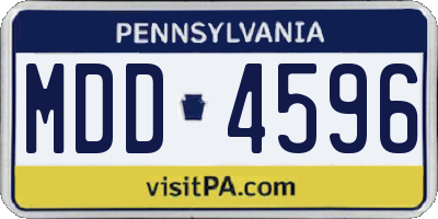 PA license plate MDD4596