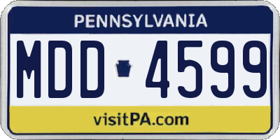 PA license plate MDD4599