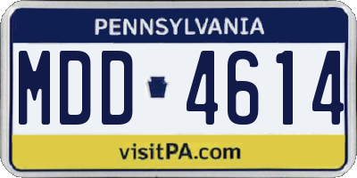 PA license plate MDD4614