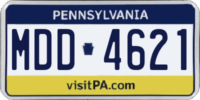 PA license plate MDD4621
