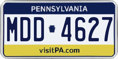 PA license plate MDD4627